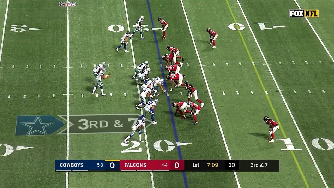 Dallas Cowboys quarterback Dak Prescott spins out of trouble, finds fullback Rod Smith for first down