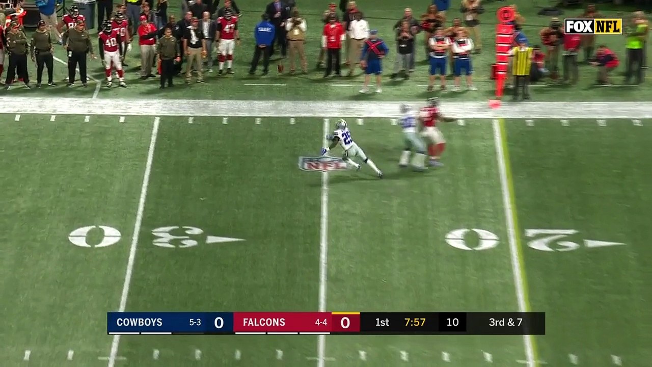 Dallas Cowboys safety Xavier Woods makes first NFL INT against Atlanta Falcons quarterback Matt Ryan