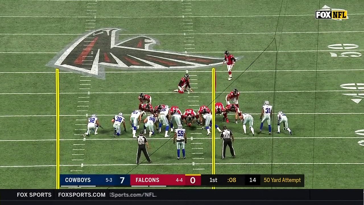 Atlanta Falcons kicker Matt Bryant nails 50-yard FG