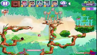 Angry Birds Stella: 34-46, Wall of Pigs Boss 4 Level - Walkthrough for 3 STARS [iOS, Android] #4