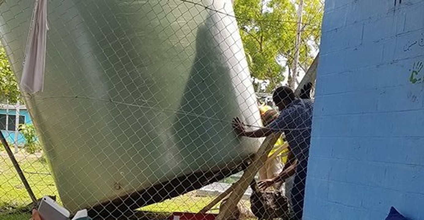 Water Tanks Destroyed and Removed From Abandoned Manus Island Detention Centre