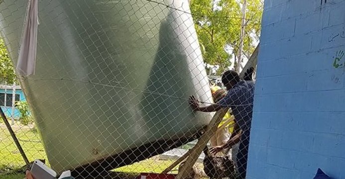 Water Tanks Destroyed and Removed From Abandoned Manus Island Detention Centre