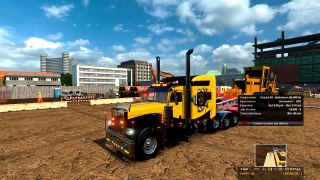 Euro Truck Simulator 2: Peterbilt 389 v1.8 Heavy Duty CAT Hauler