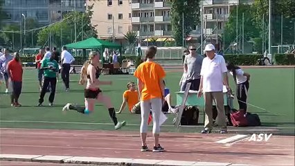 College Girls Long Jump Championship Slow Motion