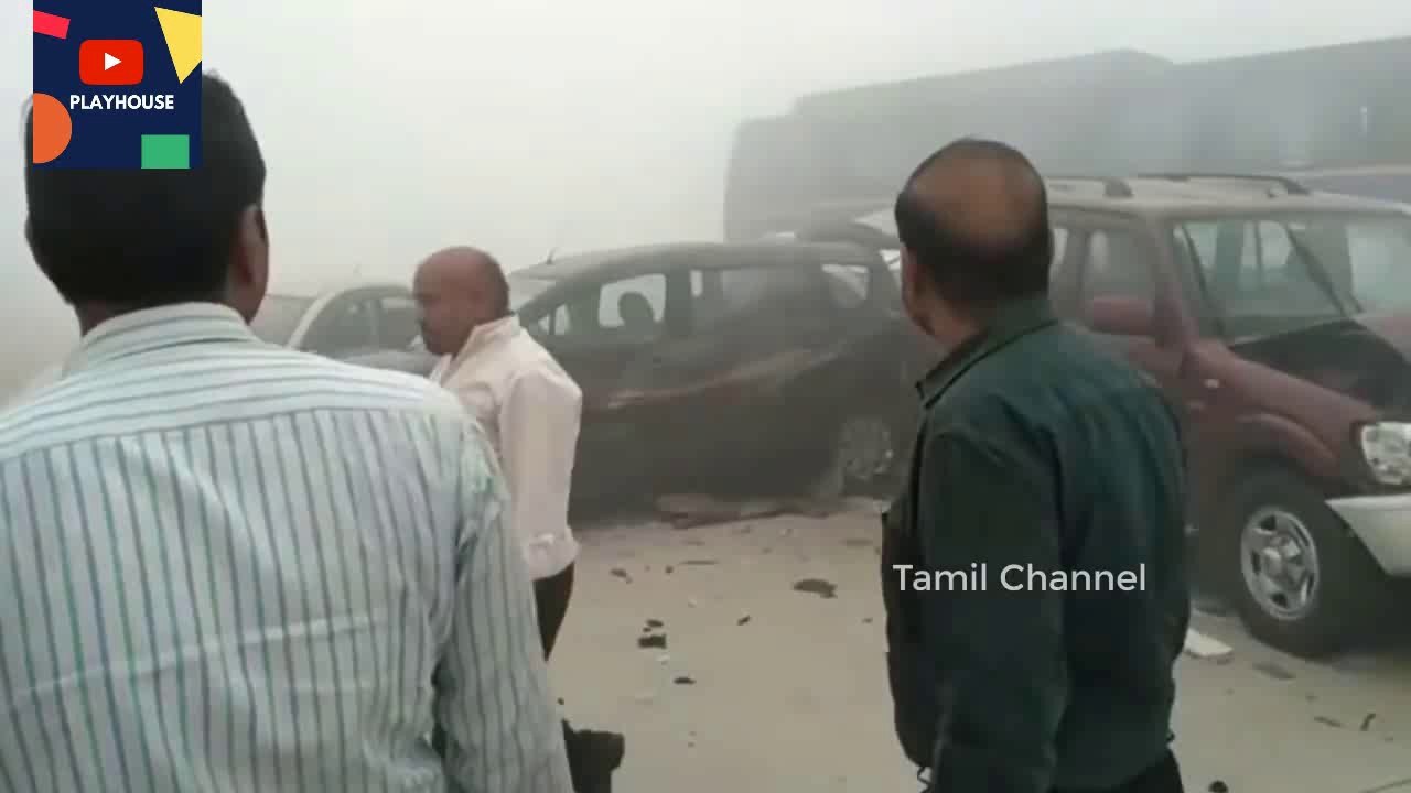CAR ACCIDENT .. பயங்கர விபத்து! ஒரே நேரத்தில் 18 வாகனம் மோதிய அதி பயங்கரம் - நேரடி காட்சிகள்