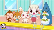 幼稚園の運動会 水泳大会 アニメ | パンダのスポーツ大会 | 赤ちゃんが喜ぶアニメ | 動画 | BabyBus