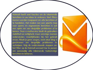 Wat zijn de stappen om filter op Hotmail-account te maken