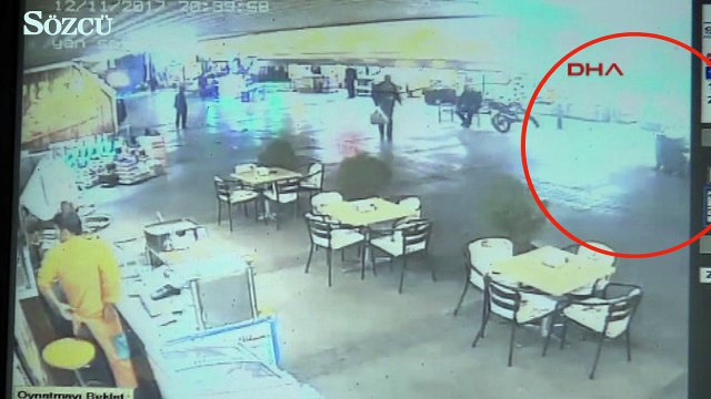 Pompalı tüfekli saldırı güvenlik kamerasında