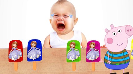 Bad Baby Masha and Bear Steals Ice Cream Sofia and Learn Colors with Ice Cream Finger Family Song