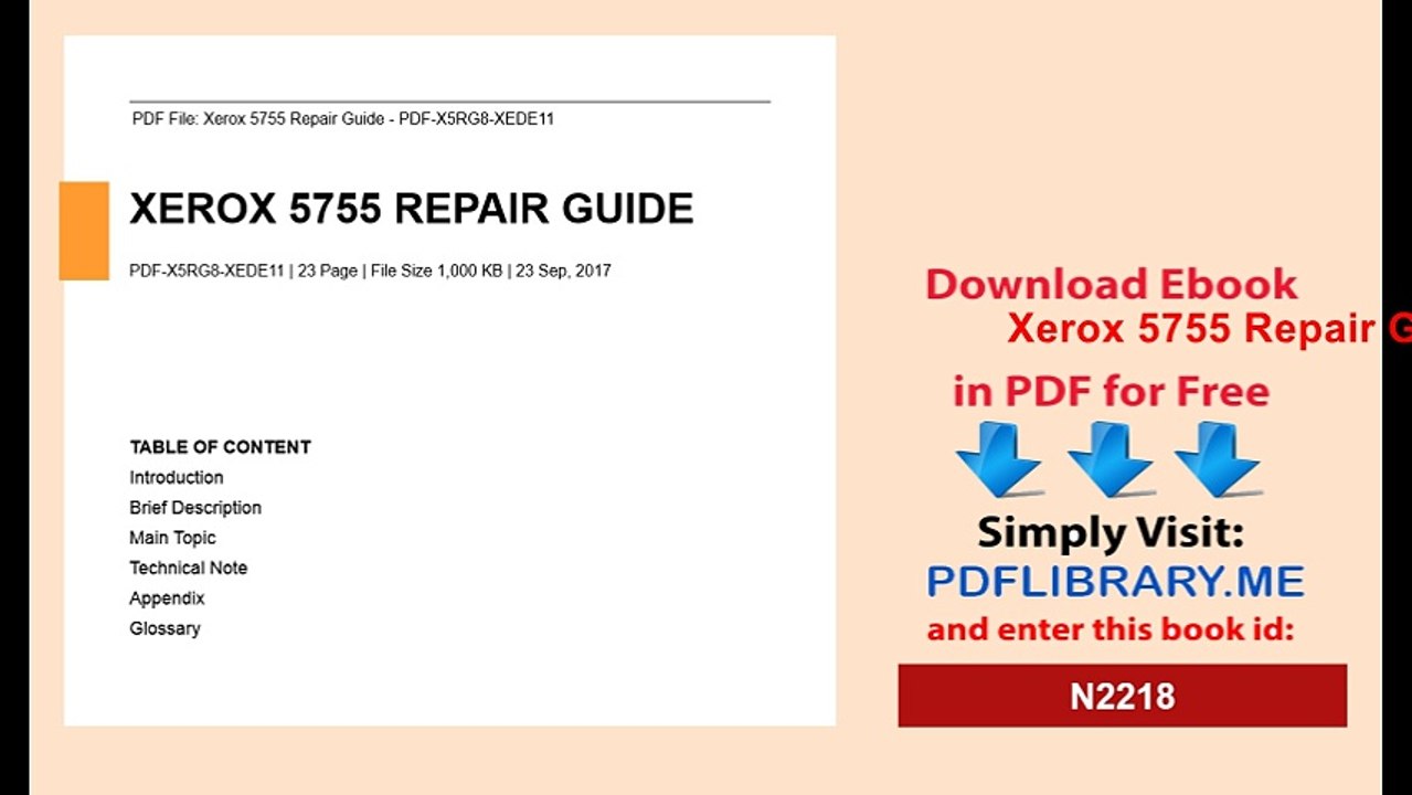 Xerox 5755 Repair Guide