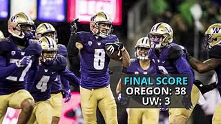 No. 12 Washington tops Oregon 38-3, game by the numbers