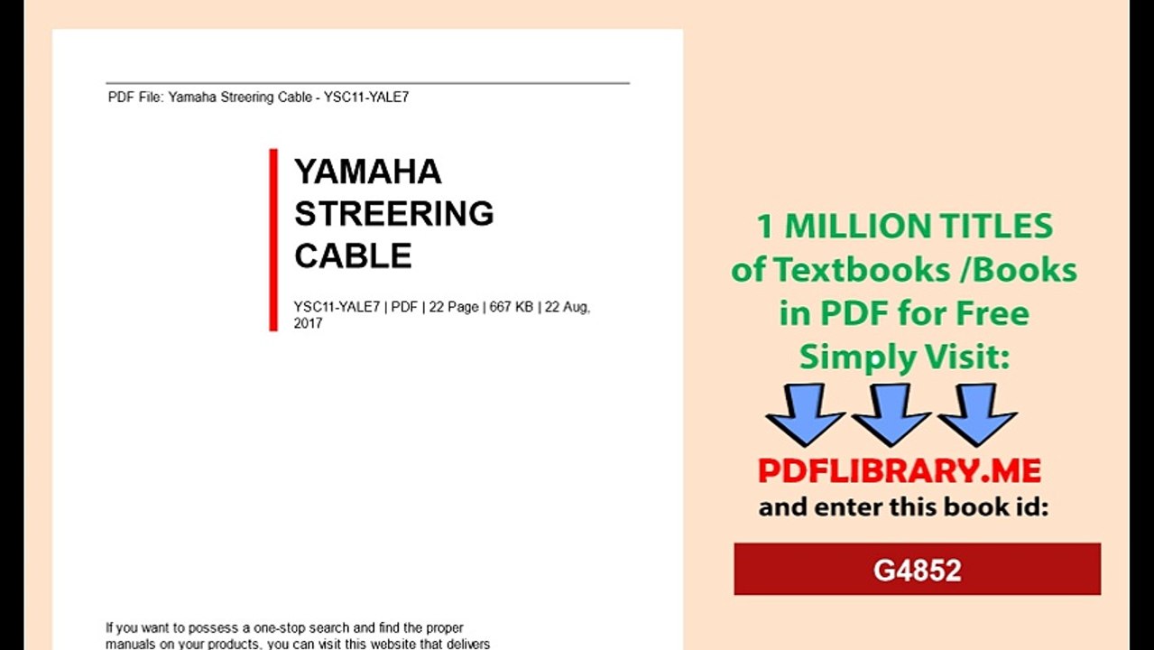 Yamaha Streering Cable
