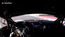 Ferrari 458 GT3 hit by Porsche GT2R during race