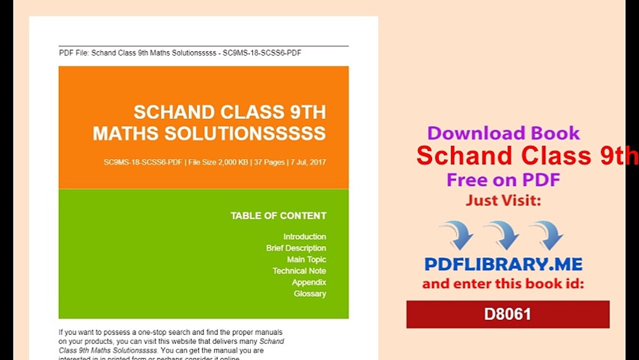 Schand Class 9th Maths Solutionsssss