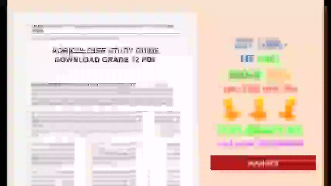 Agriculture Study Guide Download Grade 12