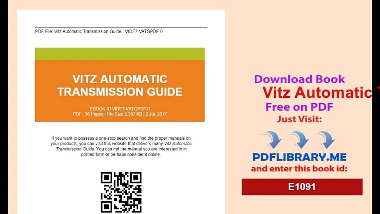 Vitz Automatic Transmission Guide