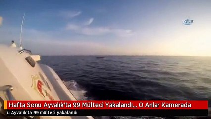 Hafta Sonu Ayvalık'ta 99 Mülteci Yakalandı... O Anlar Kamerada