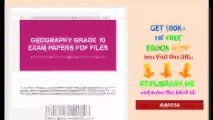 Geography Grade 10 Exam Papers Pdf Files