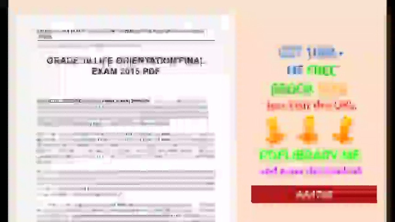 Grade 10 Life Orientation Final Exam 2015