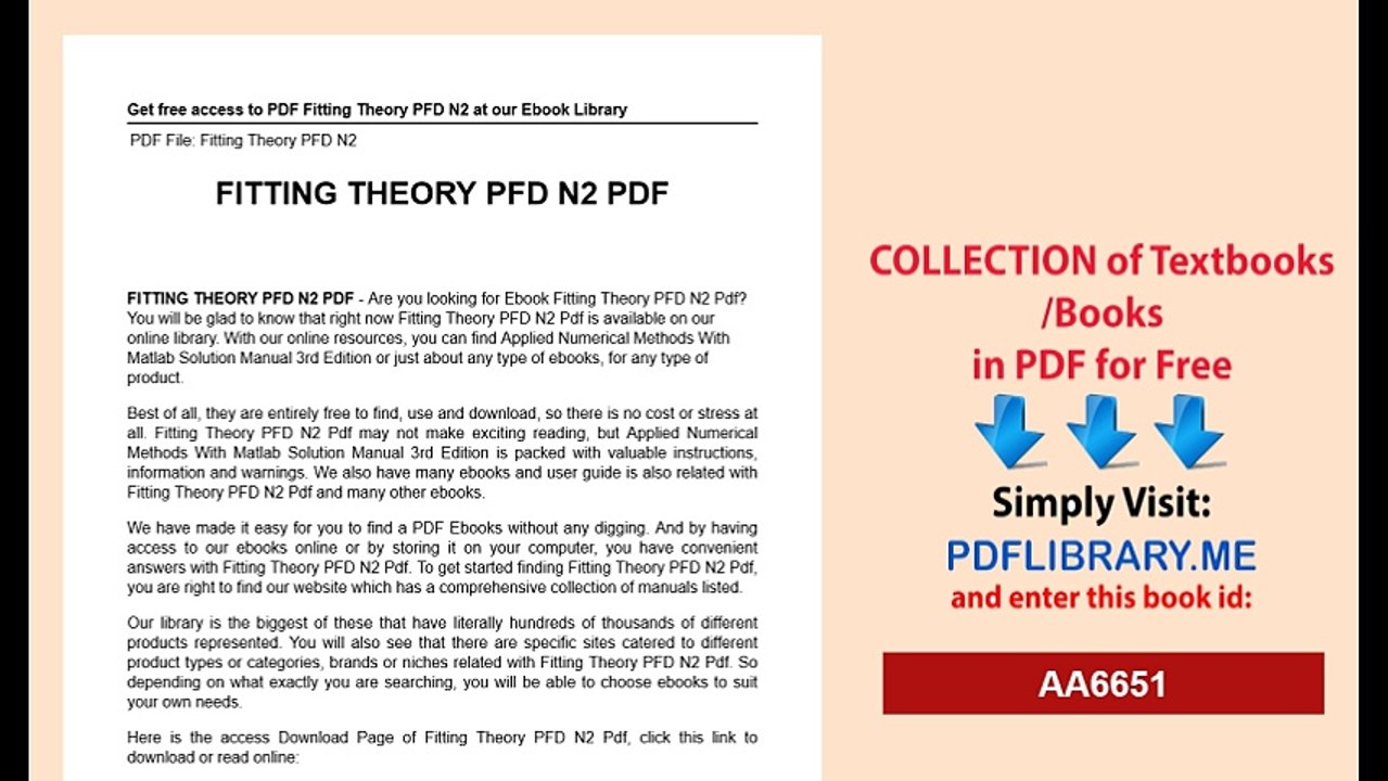 Fitting Theory PFD N2