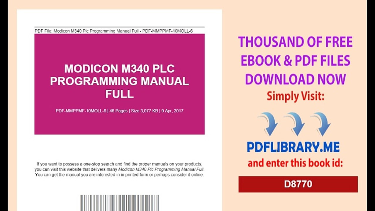 Modicon M340 Plc Programming Manual Full