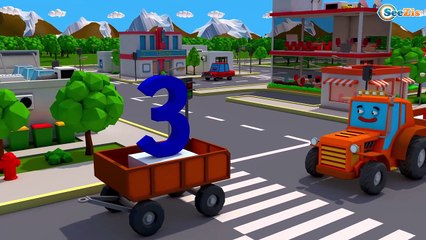 CARS & Excavators Toys Movie! w/ Learn Colors & Wheels On The Bus Kids & Children & Baby