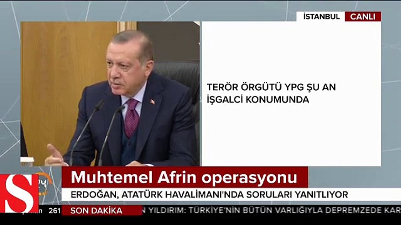 Cumhurbaşkanı Erdoğan'dan Afrin açıklaması