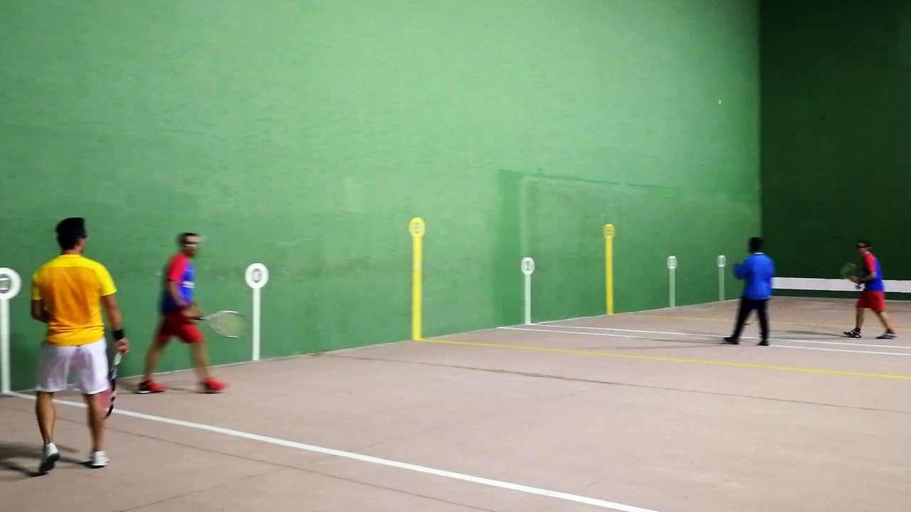 Frontenis honor Rivas vs Alcalá 1ª partida últimos tantos emocionantes set 3