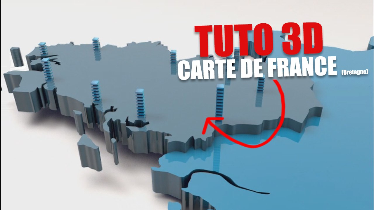Comment réaliser la carte de France en 3D avec le logiciel C4D !