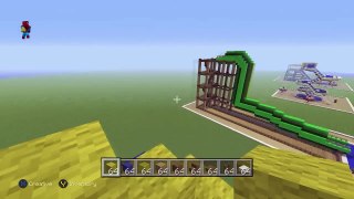 Minecraft Tutorial: How To Make A Bendy Water Slide (Mini Water Park)