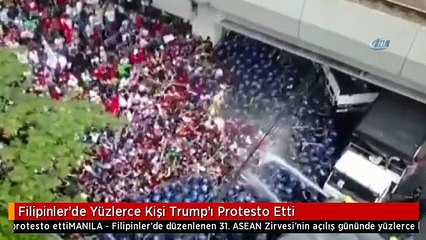 Filipinler'de Yüzlerce Kişi Trump'ı Protesto Etti