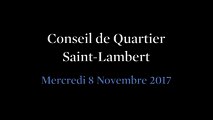 Conseil de Quartier Saint-Lambert du Mercredi 8 Novembre 2017