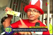 Hinchas forman largas colas por entradas para el Perú vs. Nueva Zelanda