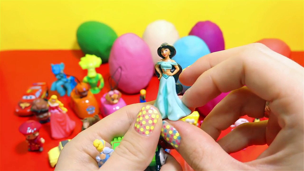 Many Play Doh Eggs Surprise Disney Princess Hello Kitty Minnie Mouse Thomas & Friends Cars 2