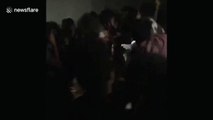 Terrifying moment floor collapses at Texas house party