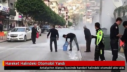 Hareket Halindeki Otomobil Yandı