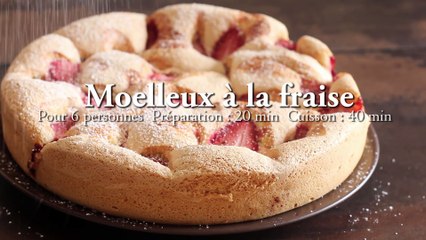 Gâteau moelleux à la fraise facile !
