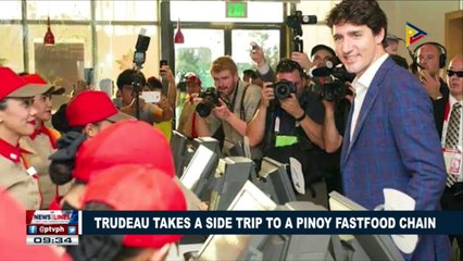 Trudeau takes a side trip to a Pinoy fastfood chain