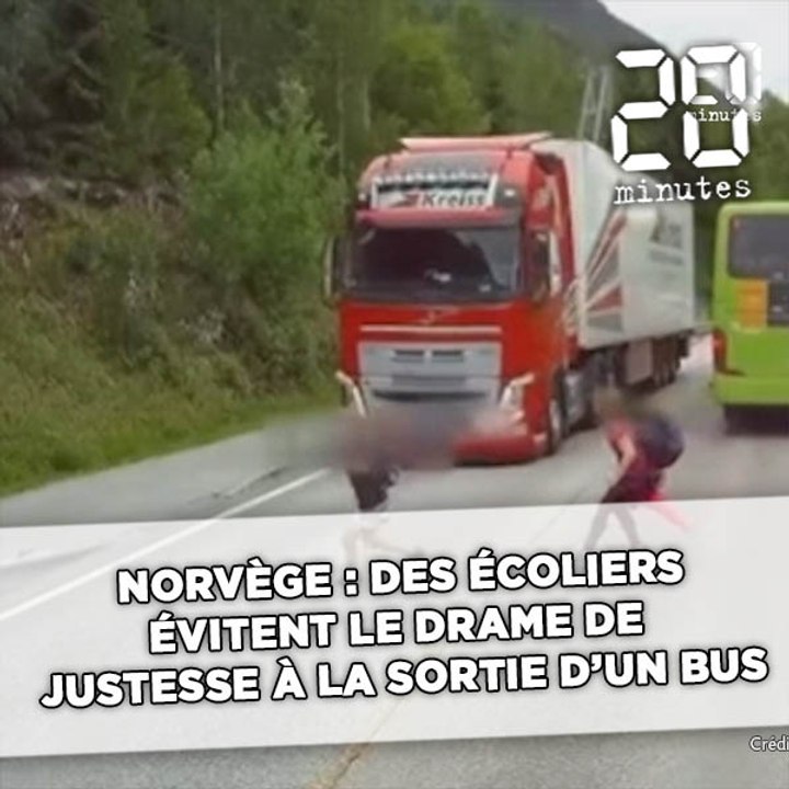 Norvège : Des écoliers évitent le drame de justesse à la sortie d'un bus