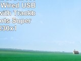 Perixx PERIBOARD509 H PLUS US Wired USB Keyboard with Trackball  USB Ports  Super Mini