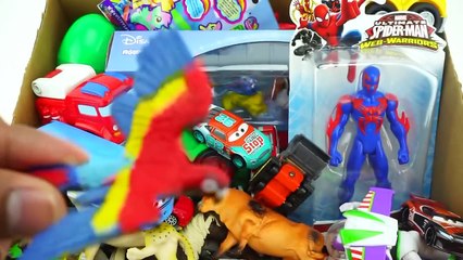 Box Full of Toys | Spiderman Figure Disney Cars Figures Vehicles toys Cars Disney Action Figures 2