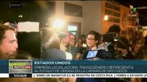 La primera mujer transgénero es electa como legisladora en EE.UU