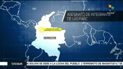 Colombia: asesinan a otro exmiembro de las FARC en Antioquia