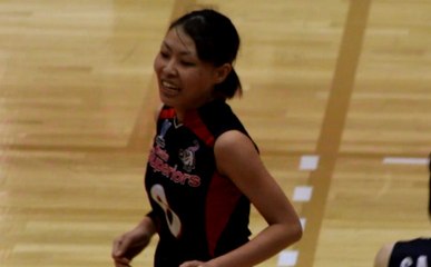 松村美穂選手(Miho Matsumura)大阪スーペリアーズ【女子ﾊﾞﾚｰﾎﾞｰﾙVﾁｬﾚﾝｼﾞﾘｰｸﾞⅡ2017-2018】2017.11.11青山学院大学体育館