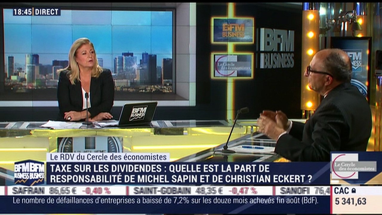 Le Cercle des Économistes: quelle est la part de responsabilité de Michel Sapin et Christian Eckert au sujet de la taxe sur les dividendes ? - 13/11