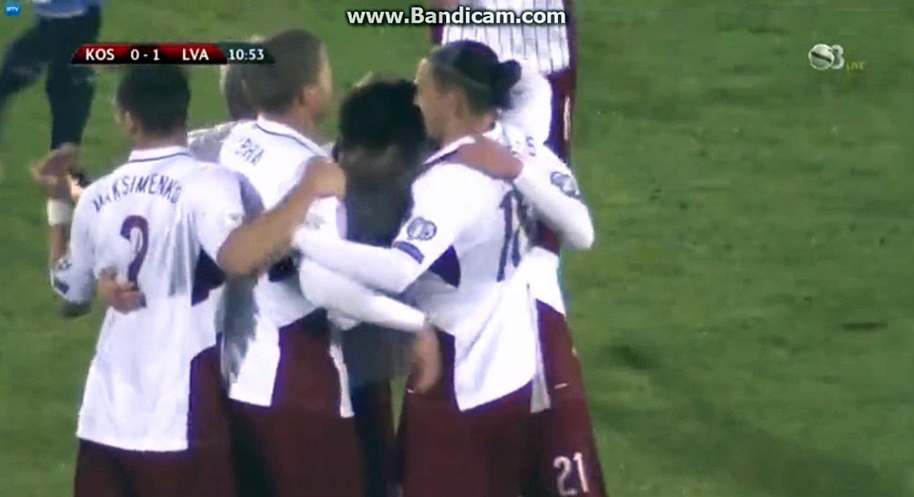 Goal Kosovo 0 - 1 Latvia 13.11.2017 HD