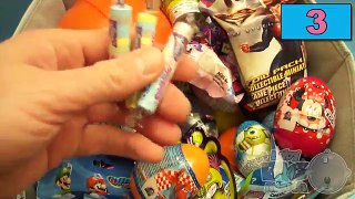 NEW Huge 101 Surprise Egg Opening Kinder Surprise Disney Pixar Cars Minnie Mouse Minecraft