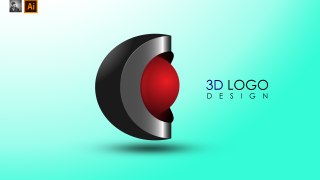 3D Logo Design Full HD in Adobe illustrator cc | Ju Joy Design Bangla | By Ibrahim