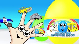 Trucks For Kids Collection | Monster Trucks Learn Colors and Numbers | Surprise Eggs Nursery Rhymes