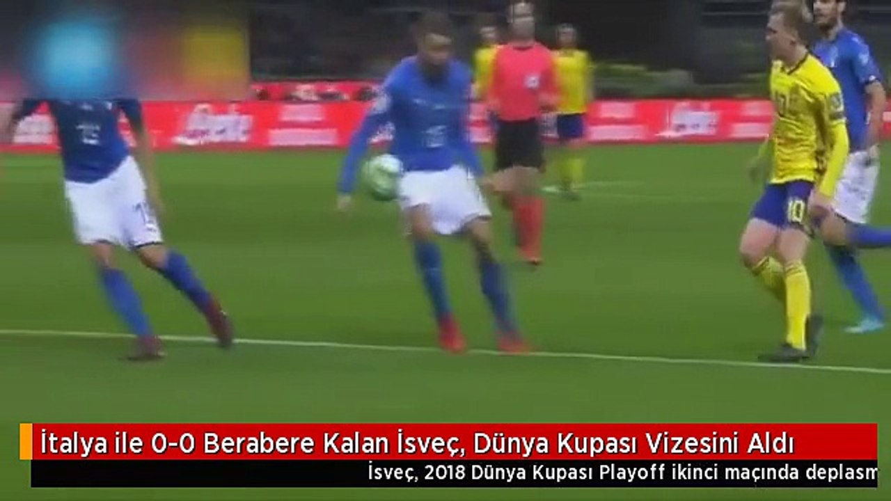İtalya ile 0-0 Berabere Kalan İsveç, Dünya Kupası Vizesini Aldı -  Dailymotion Video